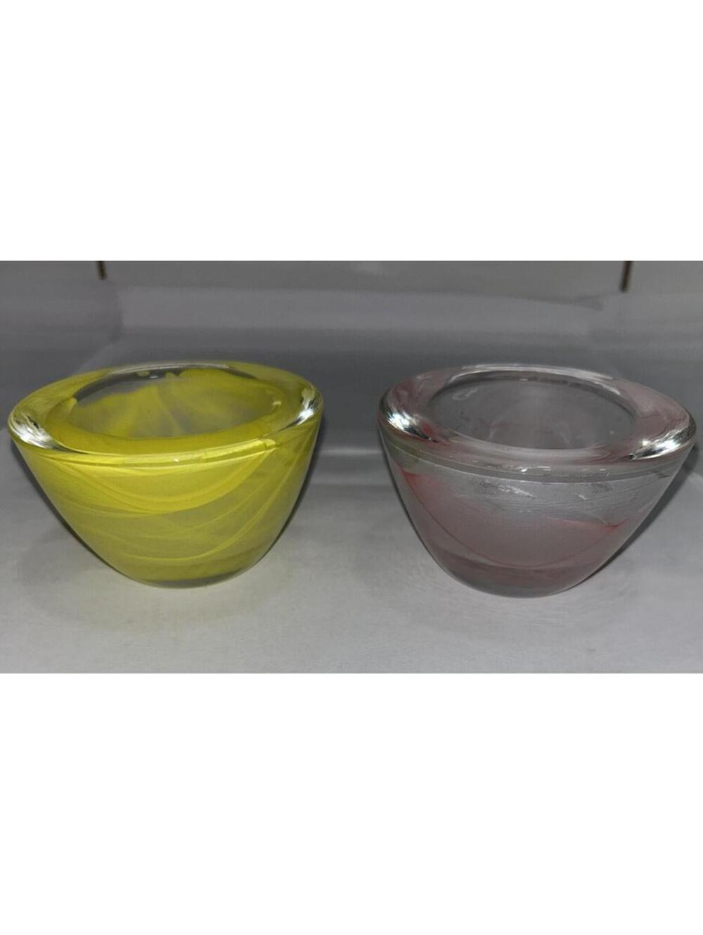 Partylite Indulgence, Clarity, glass votive candle holders, set of 2, P7162